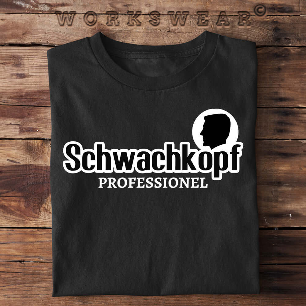 Witzige Herren T-Shirts, Schwachkopf Professionel - Herren Funshirt 20.00 € Farbe: Black WORKSWEAR.DE