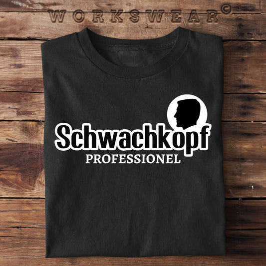 Witzige Herren T-Shirts, Schwachkopf Professionel - Herren Funshirt 20.00 € Farbe: Black WORKSWEAR.DE