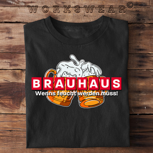 Witzige Herren T-Shirts, Brauhaus - Herren Funshirt 20.00 € Farbe: Black WORKSWEAR.DE