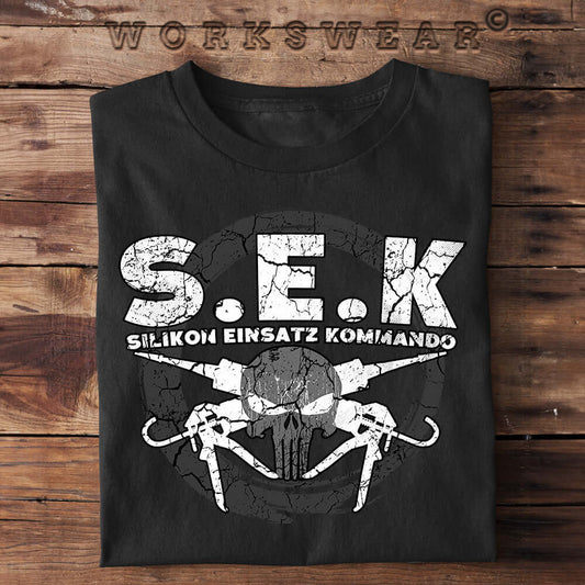 Witzige Herren T-Shirts, S.E.K - Herren Funshirt 20.00 € Farbe: Black WORKSWEAR.DE