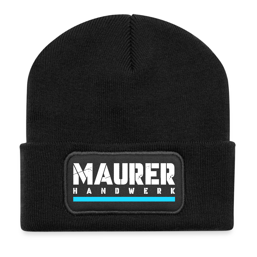 Maurer Handwerk Patch Beanie - Schwarz