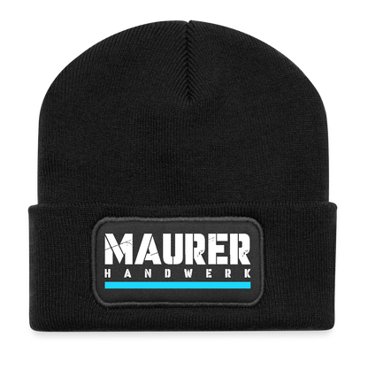 Maurer Handwerk Patch Beanie - Schwarz