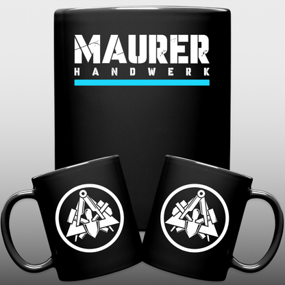 Die Maurer Kaffeetasse mit Zunftzeichen perfekter langhaltiger Druck