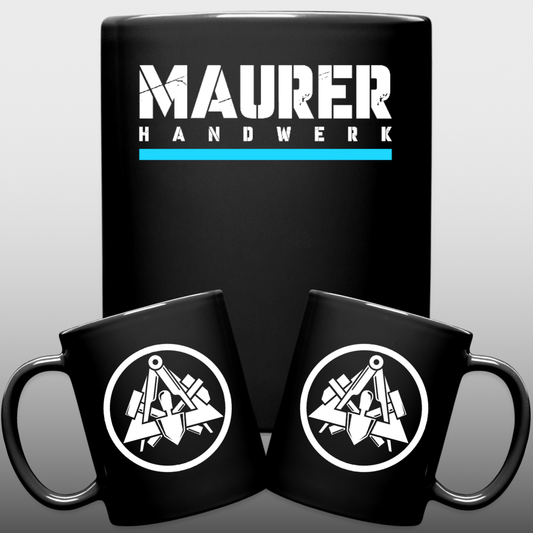Die Maurer Kaffeetasse mit Zunftzeichen perfekter langhaltiger Druck