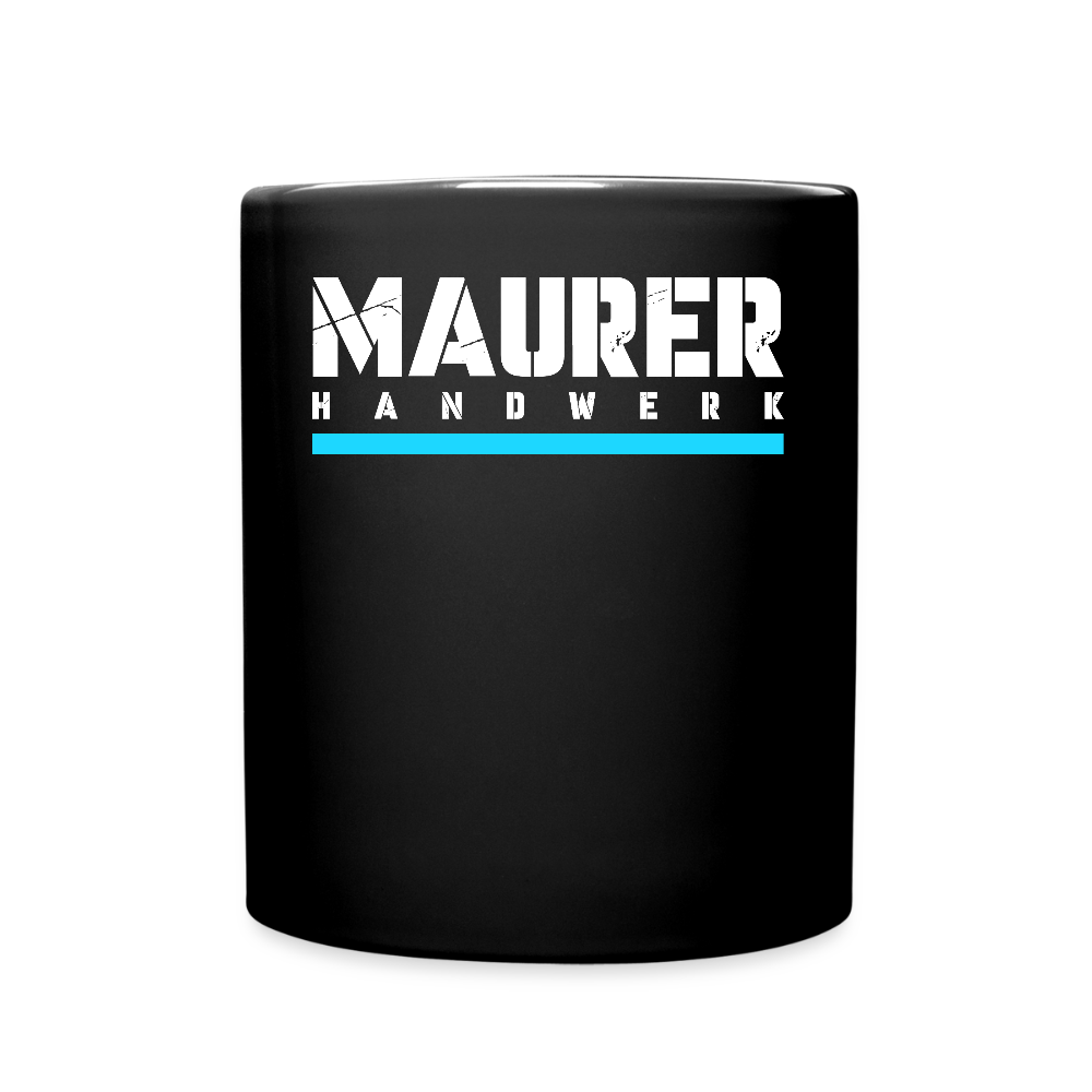 Maurer Handwerk Tasse einfarbig - Schwarz