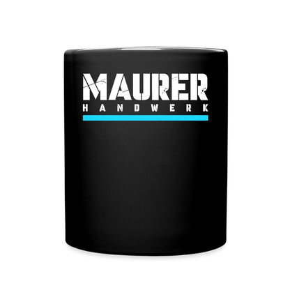 Maurer Handwerk Tasse einfarbig - Schwarz