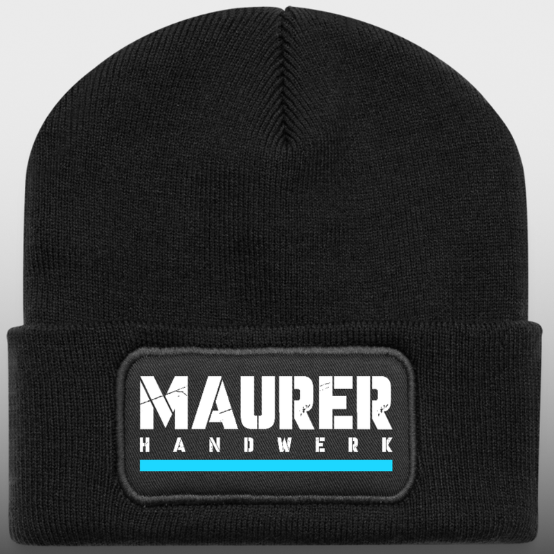 Maurer Handwerker Wintermütze bedruckt 