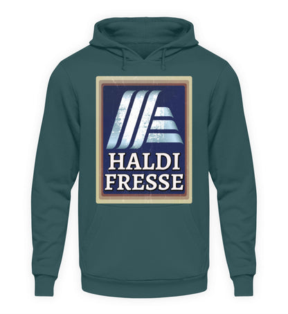 Coole Hoodies, Haldi Fresse - Fun Hoodie, 40.00 €, Unisex Hoodie, Farbe: Airforce Blue, WORKSWEAR.DE