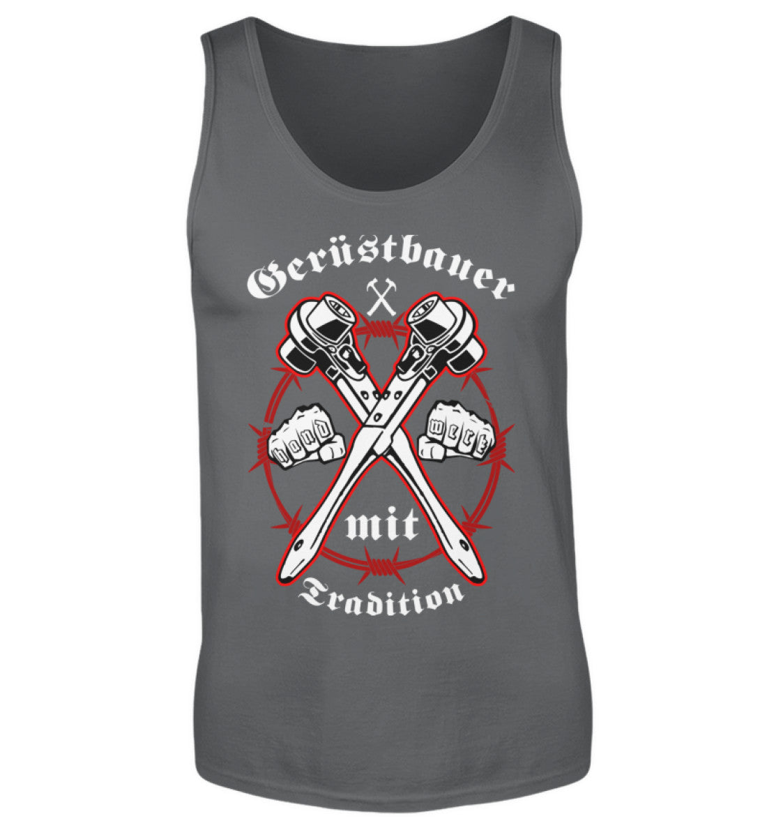 Gerüstbauer Handwerk mit Tradition - Herren Tanktop, 24.95 €, Herren Tank-Top Farbe: Charcoal (Solid,