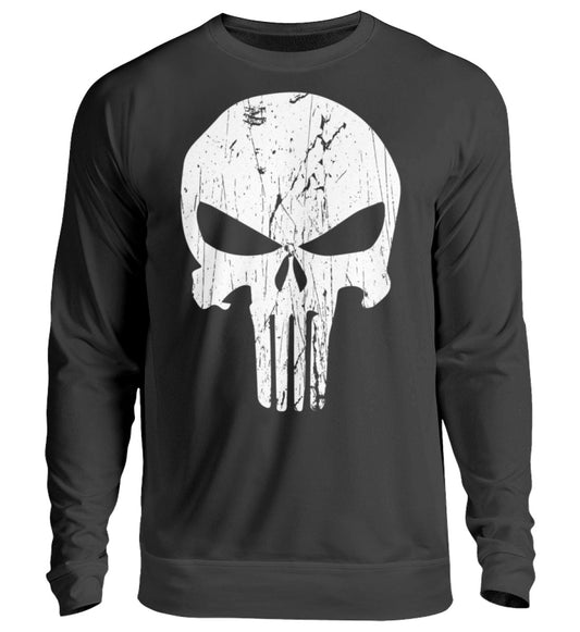 Lustige Pullover, PUNISHER - Pullover, 39.95 €, Unisex Sweatshirt, Farbe: Deep Black, WORKSWEAR.DE