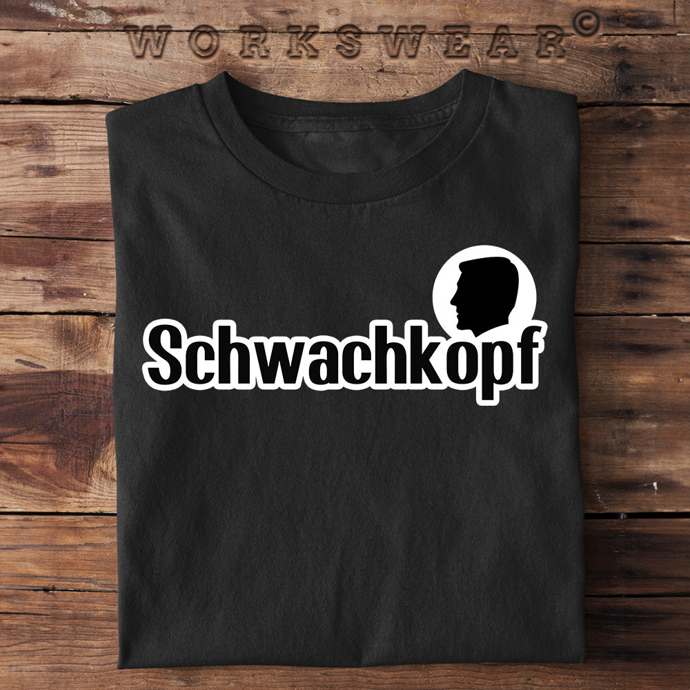 Witzige Herren T-Shirts, Schwachkopf - Herren Funshirt 20.00 € Farbe: Black WORKSWEAR.DE
