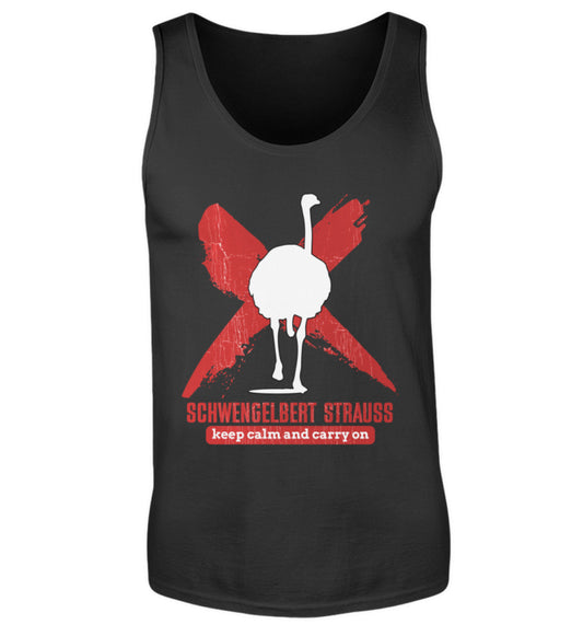 Lustiges Tanktop Schwengelbert Strauss im Grungestyle