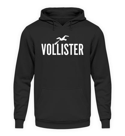 Lustiger Unisex Hoodie Vollister / schwarz