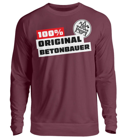 100 % Betonbauer - Handwerker Pullover - Handwerkerfashion