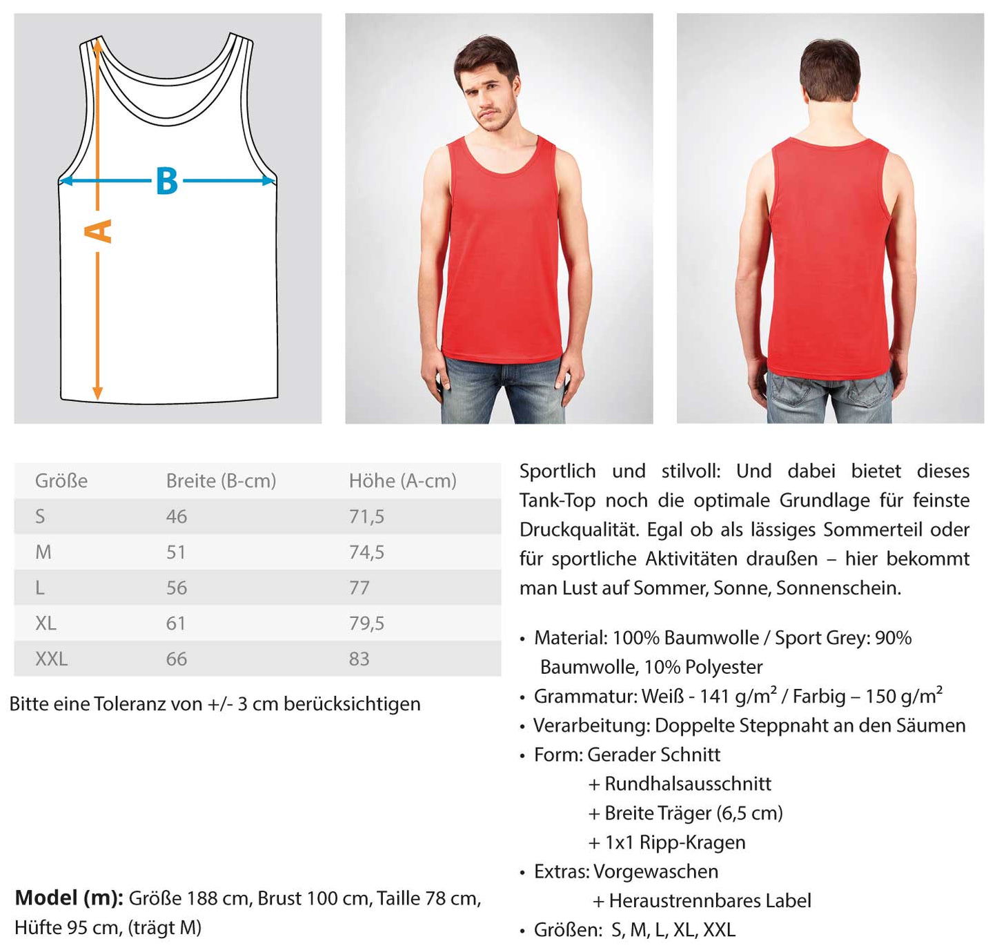 100 % Betonbauer - Handwerker Tanktop - Handwerkerfashion