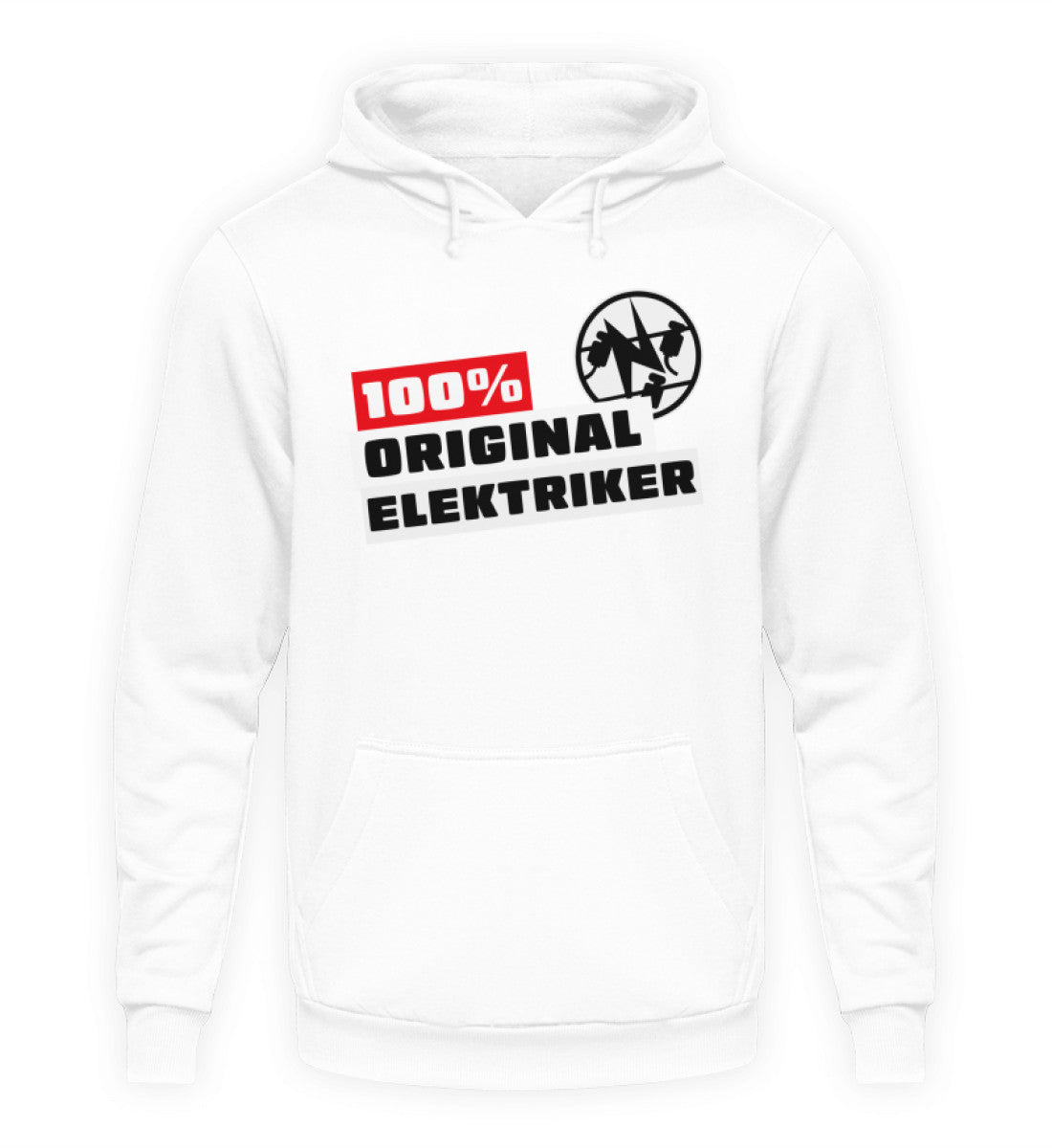 100 % Elektriker - Handwerker Hoodie - Handwerkerfashion