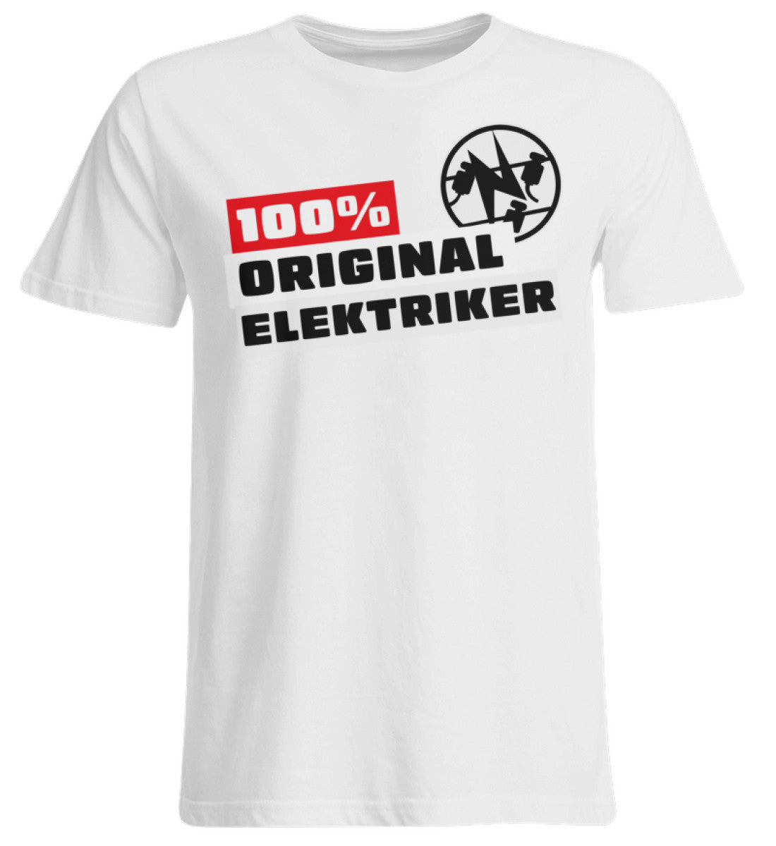 100 % Elektriker - Handwerker Übergrößen T-Shirt - Handwerkerfashion