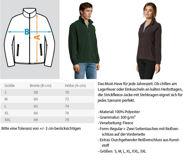 Dachdecker - Fleece Jacke mit Stick €44.95 Handwerkerfashion